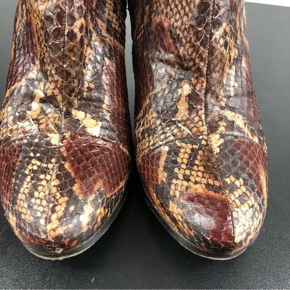 Sam Edelman Salina Snakeskin Leather Bootie Sz 7 1/2 - Picture 10 of 14